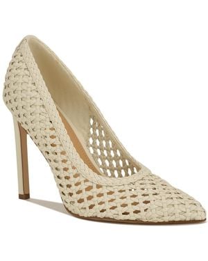 Nine West Tatiana Woven Stiletto Pointy Toe Dress Pumps - Natural