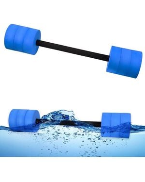 Hikeen Aquatic Exercise Dumbbells Water Dumbbell Pool Resistance Aquatic Fitness Barbells - Blue