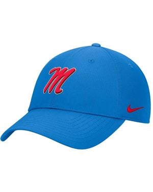 Nike Ole Miss Rebels 2025 On-field Club Performance Adjustable Hat - Blue