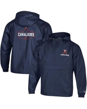 Champion Virginia Cavaliers Delay Packable Half-zip Jacket - Blue
