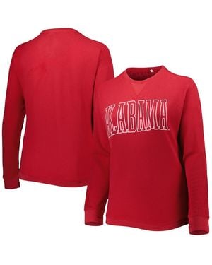 Pressbox Alabama Tide Surf Southlawn Waffle-knit Thermal Tri-blend Long Sleeve T-shirt - Red