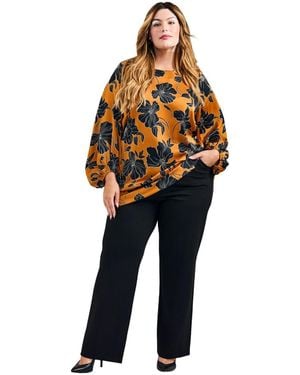 Avenue Plus Size Bella Satin Tunic - Multicolor