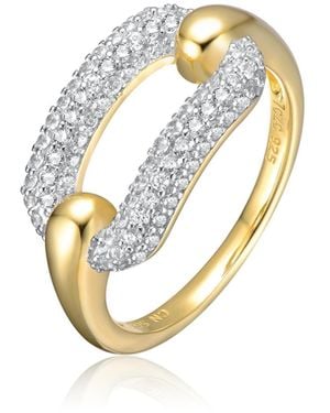 Genevive Jewelry Sterling Silver S 14k Yellow Plated - Metallic