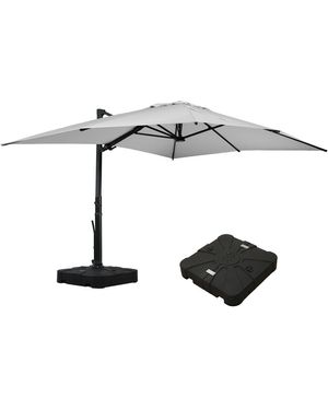 Mondawe 156"w X 120"d Rectangular Cantilever Umbrella - Gray