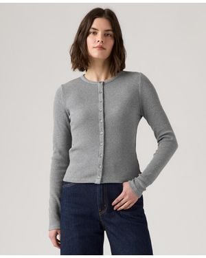 Levi's Rory Long Sleeve Button-up Top - Gray