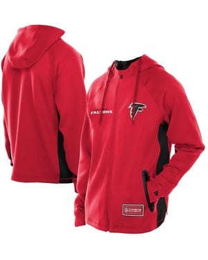 KTZ Atlanta Falcons Combine Authentic Raglan Scuba Full-zip Hoodie - Red