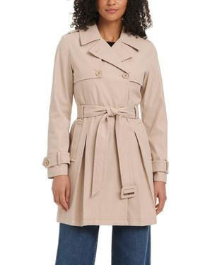 Kate Spade Short Double-breasted Trench Coat - Natural