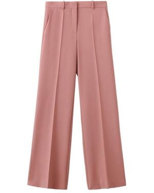 Mango Straight-fit Mid-rise Suit Pants - Pink