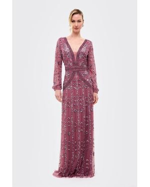 Beauut Embellished Maxi Dress - Red