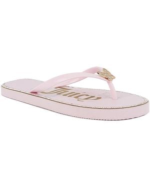 Juicy Couture Skyfly Flip Flops - Pink