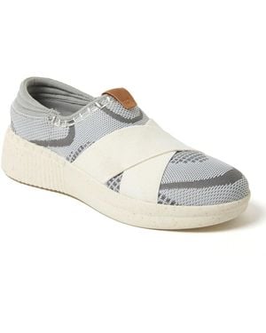 Dearfoams Livie X Strap Knit Sneaker Sneaker - White