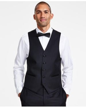 Michael Kors Classic-fit Stretch Tuxedo Vest - Blue