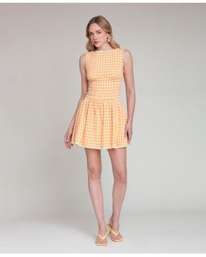 Avec Les Filles Sleeveless Boat Neck Dress - Gray