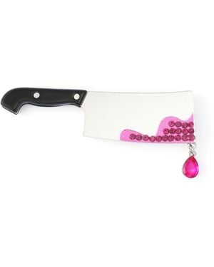 Betsey Johnson Faux-stone Halloween Cleaver Brooch - Pink