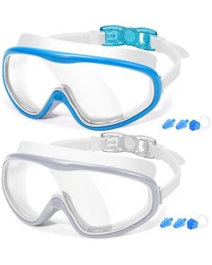 Gnuadz Swim goggles Wide View Anti-fog Mirrored Lens 2-pack - Blue