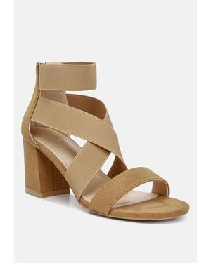 LONDON RAG Benicia Elastic Strappy Sandal - Metallic