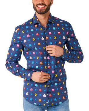 Opposuits Big & Tall Pixel Official Pac-man Shirt - Blue