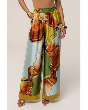 JLUXLABEL Jet Set Wide Leg Pants - Multicolor
