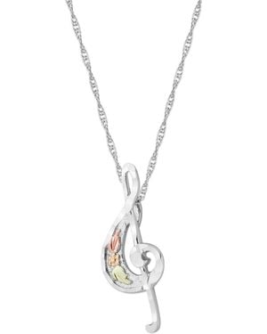 Black Hills Gold Treble Clef Pendant - Metallic