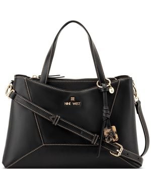 Nine West Zoey Medium Satchel Bag - Black