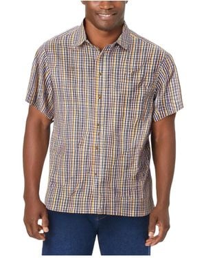 Kingsize Big & Tall Check Short-sleeve Sport Shirt - Multicolor