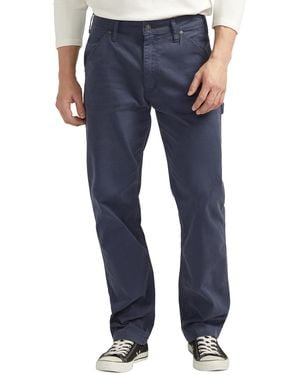 Silver Jeans Co. Utility Essential Twill Pant - Blue