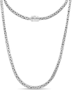 DEVATA Borobudur Oval 5mm Chain Necklace - Metallic