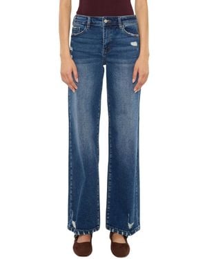 KanCan Essentials Dania High Rise Wide-leg Jeans - Blue