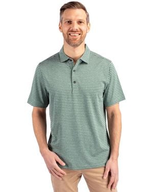Cutter & Buck Forge Eco Heather Stripe Stretch Recycled Polo - Green
