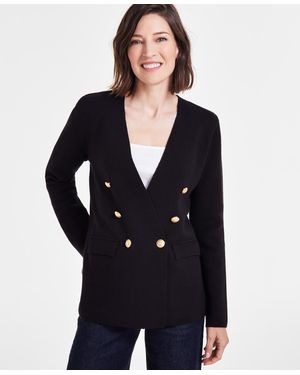 INC International Concepts Sweater Blazer - Blue