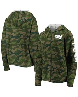 KTZ Washington Commanders Raglan Full-zip Hoodie - Green