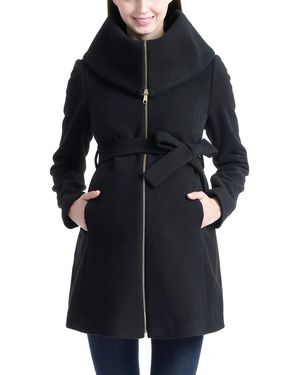Kimi + Kai Kimi + Kai Kimi + Kai Mia Wool Blend Fold Collar Coat - Blue
