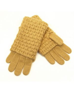 Portolano Chunky Knit Gloves - Yellow