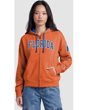 Champion Orange Florida Gators Arch Full-zip Fleece Hoodie