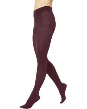 Hue Super Opaque Control Top Tights U6620 - Purple