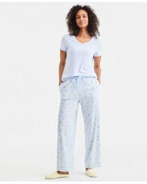 Charter Club Sleep Tee Drawstring Pajama Pants Created For Macys - Blue