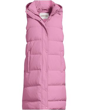 Lands' End Max 600 Down Puffer Vest - Pink