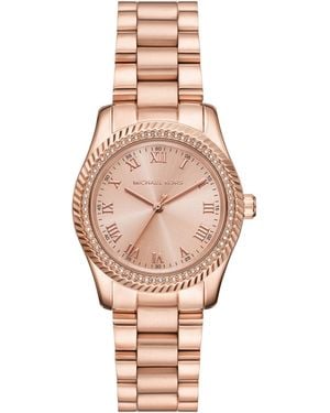 Michael Kors Michael Lexington Three-hand -tone Stainless Steel Watch 33mm - Pink
