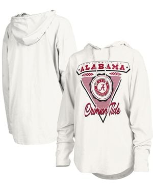 Pressbox Alabama Crimson Tide San Bruno Hoodie Long Sleeve T-shirt - White