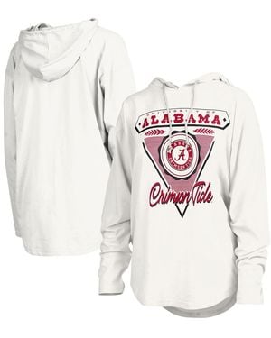 Pressbox Alabama Crimson Tide San Bruno Hoodie Long Sleeve T-shirt - White