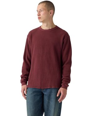Levi's Long-sleeve Thermal Waffle-knit T-shirt - Red