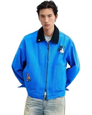 Desigual Printed Mickey Jacket - Blue