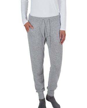Jennie Liu 100% Pure Cashmere Knitted jogger Pants - Gray