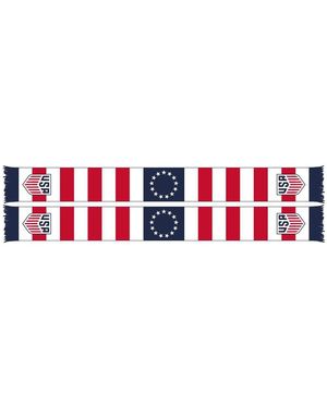 Ruffneck Scarves White/red Usmnt Colonial Logo Soccer Scarf