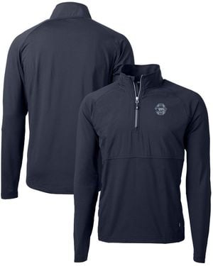 Cutter & Buck Penn State Nittany Lions Adapt Eco Knit Hybrid Full-zip Logo Jacket - Blue