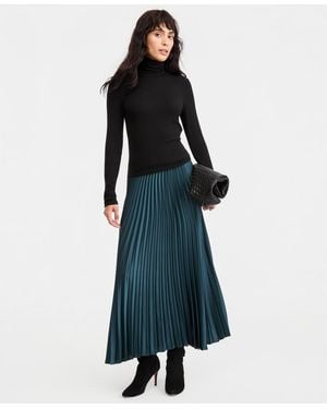 Marella Emmastrale Pleated A-line Midi Skirt - Blue