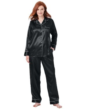 Amoureuse The Luxe Satin Pajama Set - Black