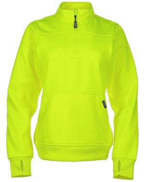 Refrigiwear Plus Size Quarter-zip Fleece Sweatshirt - Green