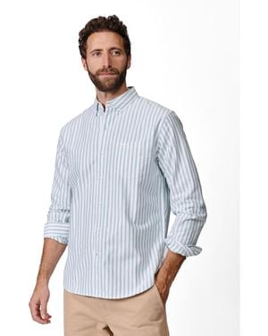 aubi Aldridge Oxford Button Down Shirt - Blue