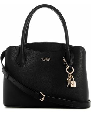 Guess Bethany Small Satchel Handbag - Black
